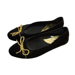 Holiday Traditions Velvet Ballet Flats Size 9
